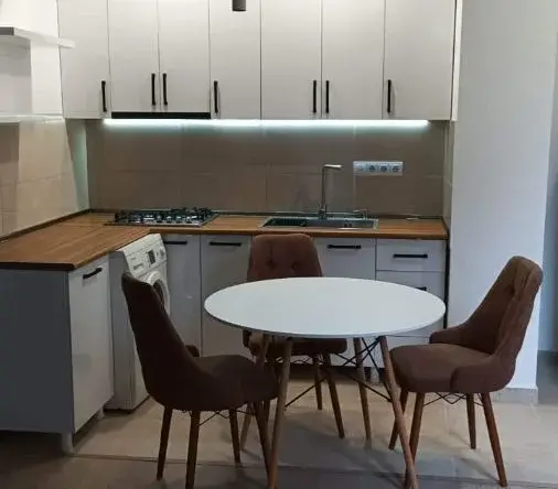 2-room apartment for rent on Chkondideli Street 101, Nadzaladevi, Tbilisi — kitchen and dining area