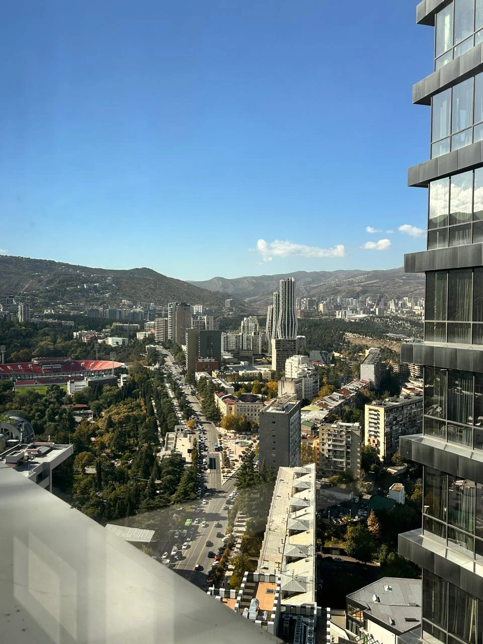 2-room apartment for sale on Chavchavadze Avenue, Vake, Tbilisi — panoramic view over Vake from the 31st floor