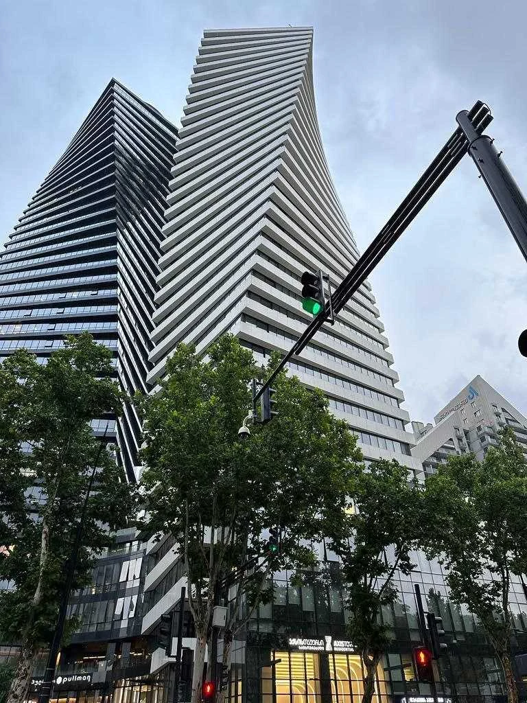 2-room apartment for sale on Ilia Chavchavadze Avenue, Vake, Tbilisi — Axis Towers building exterior on Ilia Chavchavadze Avenue